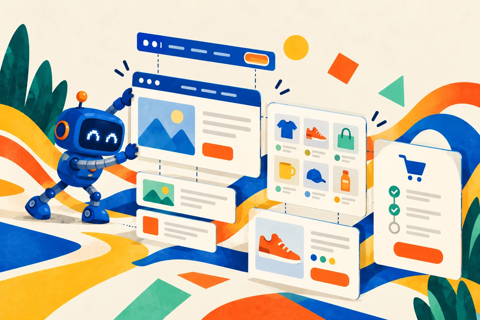 Illustrazione TrasformaDigitale: web ecommerce